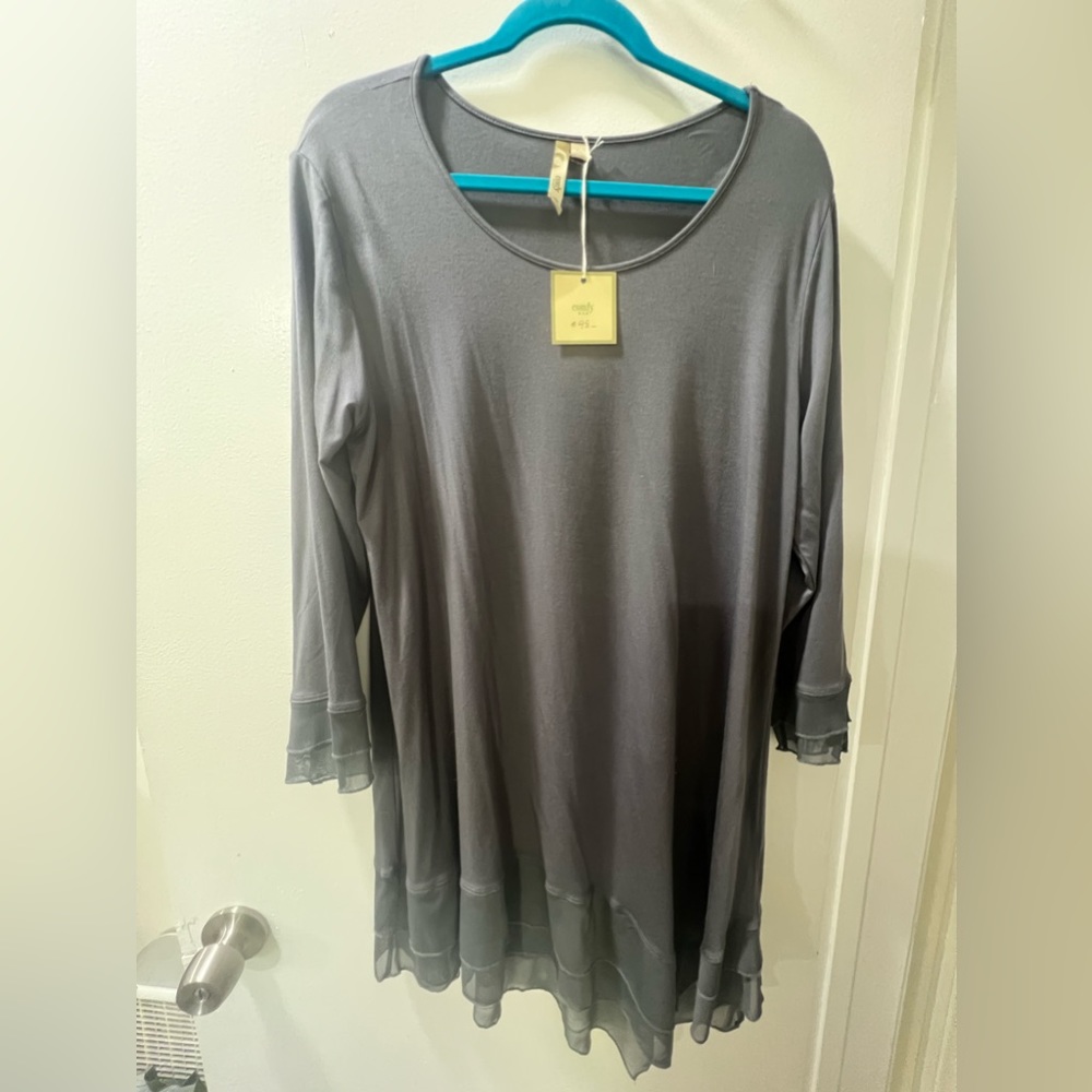 Comfy USA Long Sleeve Blue Top